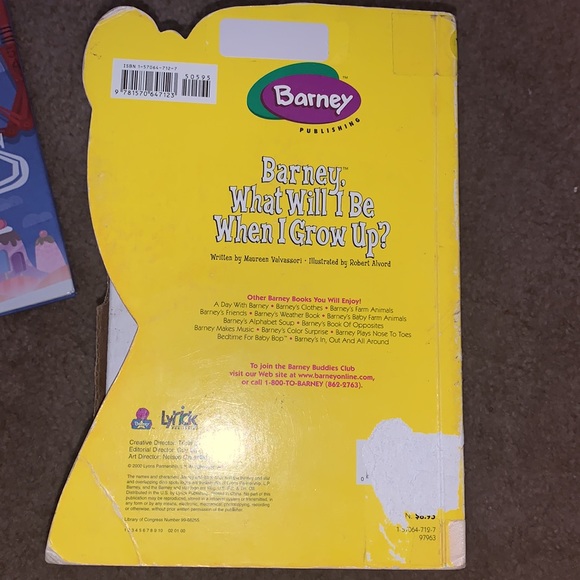 Barney what will I be when I grow up lyrick publishing book - Picture 4 of 4